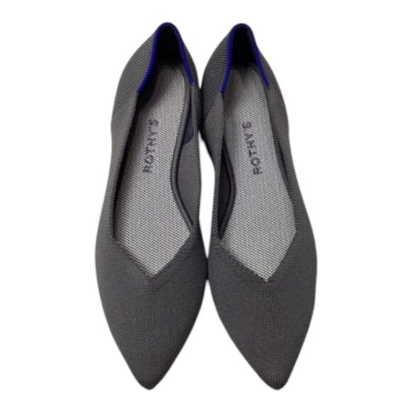 Rothy’s The Point Women’s Flats Pebble Gray Pointed Toe Size 9.5 Sustainable - Picture 1 of 10